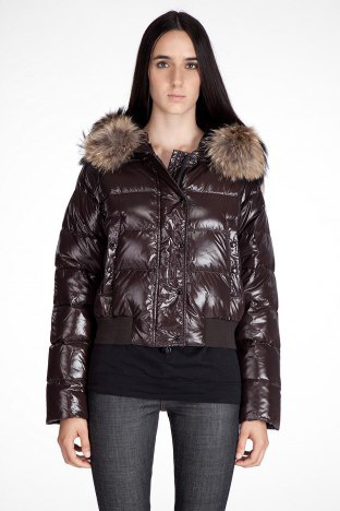 Doudoune Moncler Alpes Femme Marron